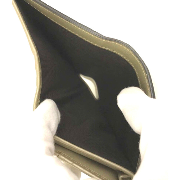 Gold GUCCI Ssima Ribbon GG Logo Leather Bifold Wallet - Picture 6 of 7